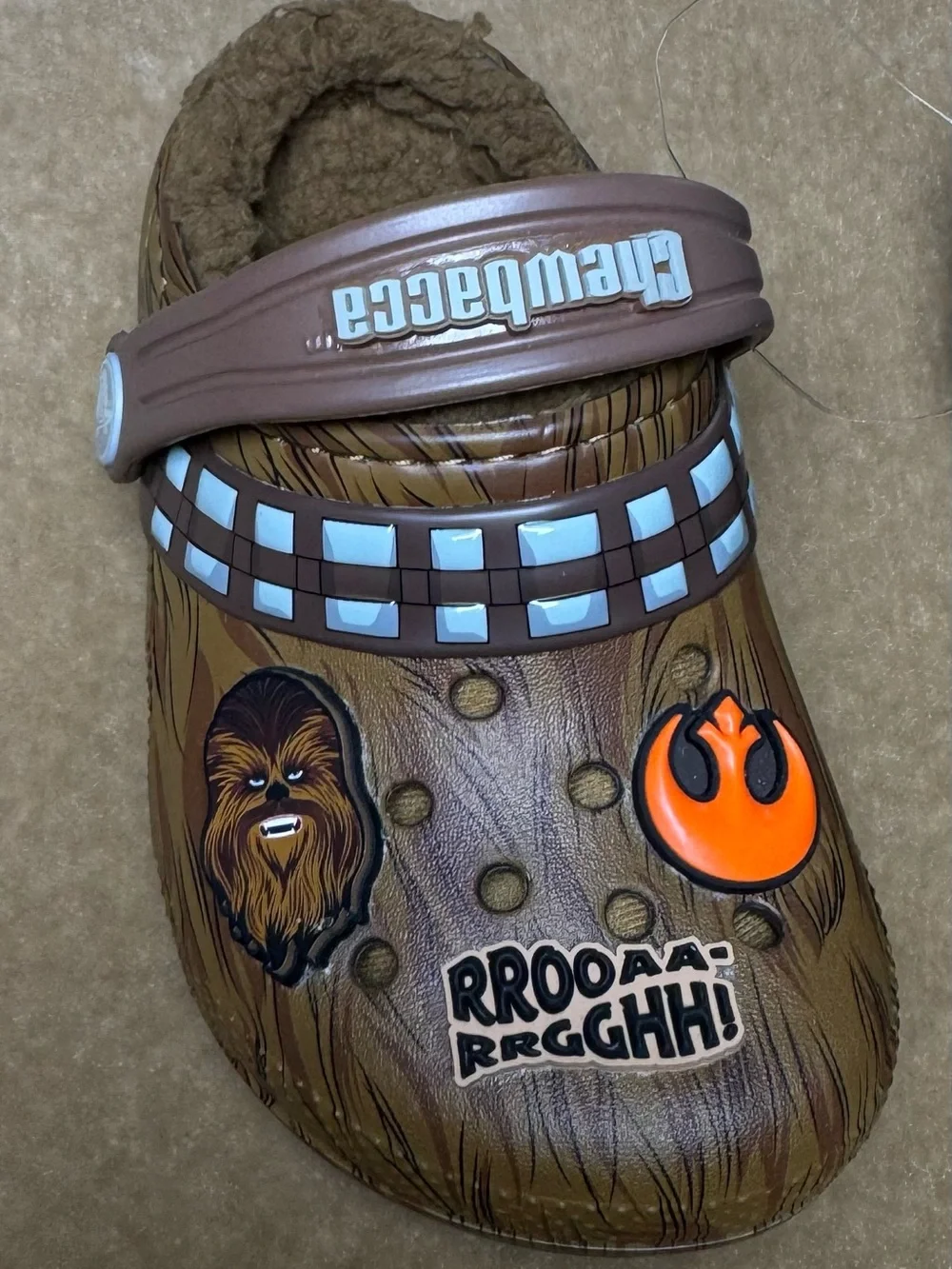 Crocs Kids Star Wars Chewbacca Fuzz Lined Clogs C9 NWT